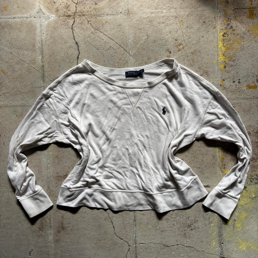 Vintage Polo Ralph Lauren White Crewneck Sweatshirt - Size L